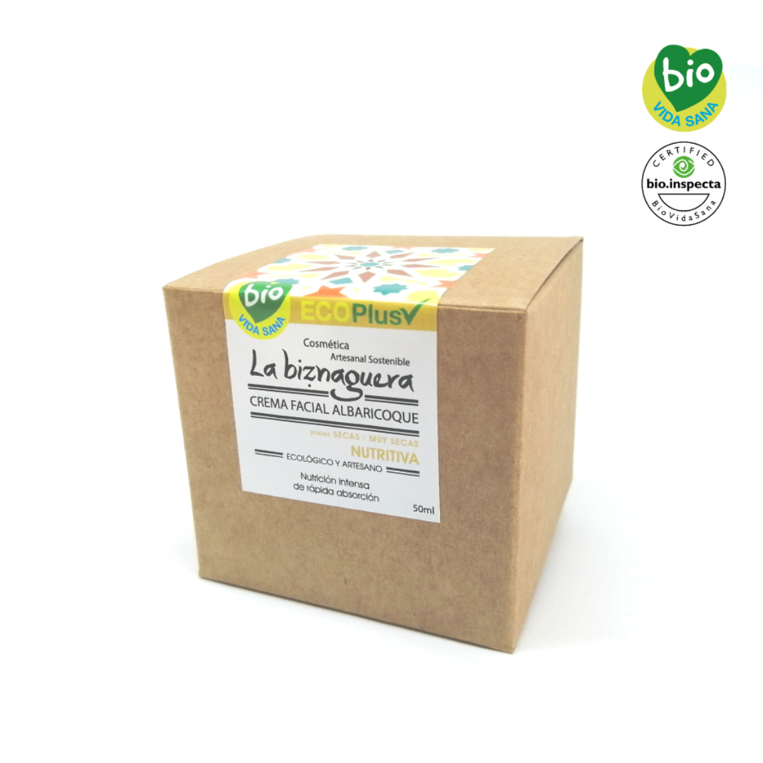 Crema facial de albaricoque. Nutritiva
