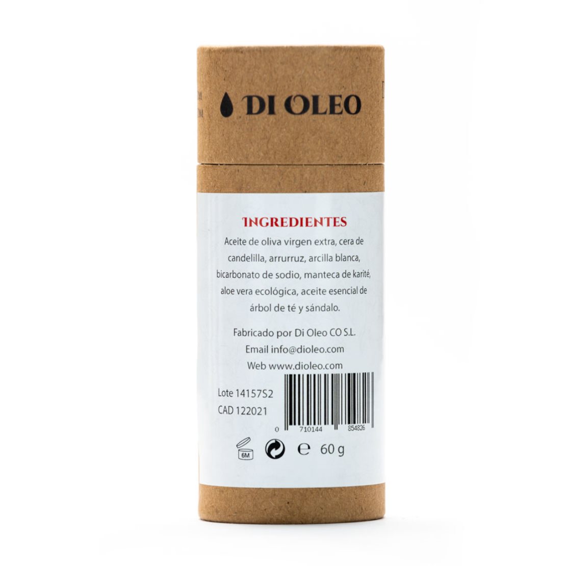 desodorante natural sólido - sándalo y aloe vera