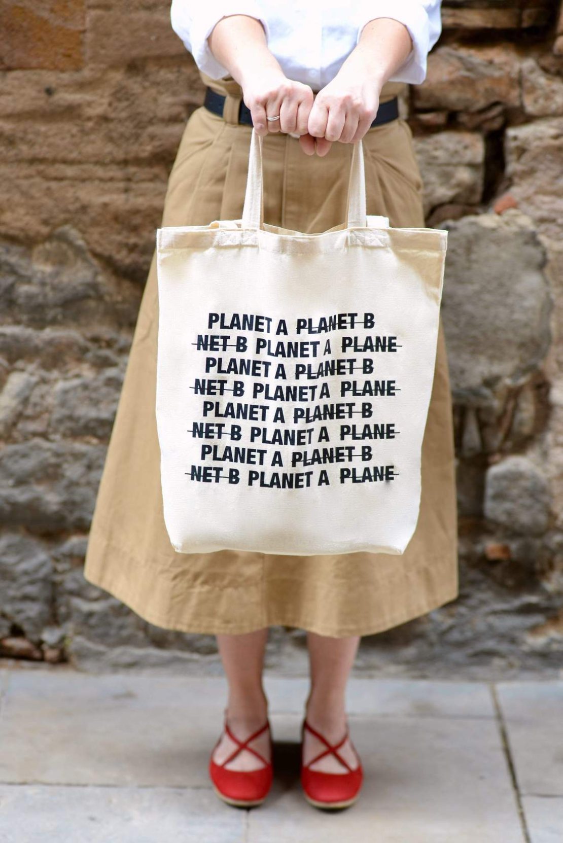 bolsa de compra algodón 100% natural - Planet A not Planet B