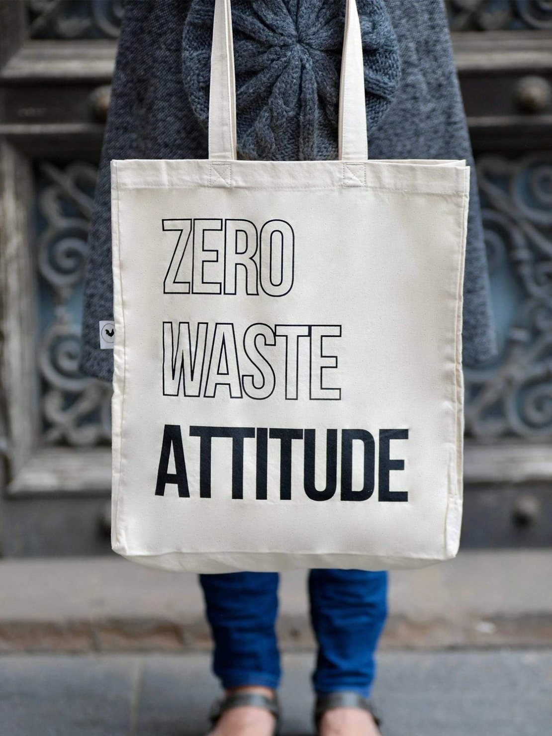 bolsa de compra algodón 100% natural - zero waste attitude XL